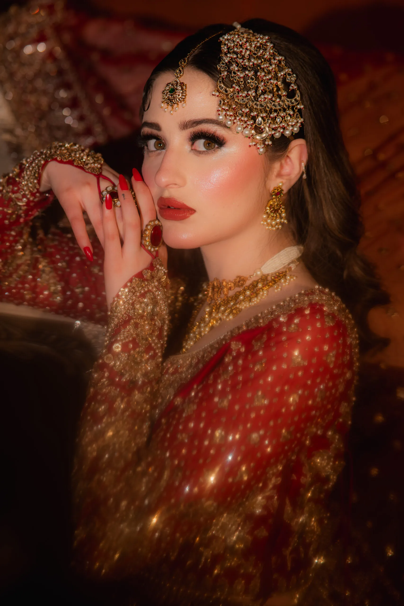 Royal Barat Crimson & Gold Bride
